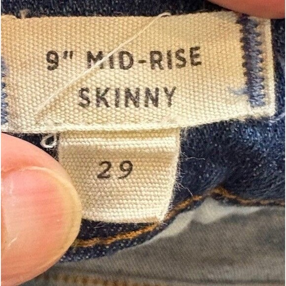 Madewell  9” Mid-Rise Skinny Jeans Women's Size 29 Medium Wash 27" Inseam AF683 - Picture 4 of 14